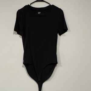 GAP Black Short Sleeve Bodysuit